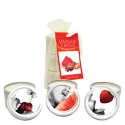 Earthly Body Edible Massage Candle Threesome Gift Set