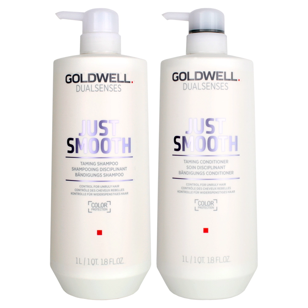 Goldwell Dualsenses Just Smooth Taming Shampoo & Conditioner Set 33.8 Oz 2piece 1 Goldwell Dualsenses Just Smooth Taming Shampoo & Conditioner Set 33.8 Oz 2piece