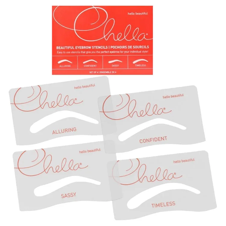 Chella Beautiful Eyebrow Stencils 4piece 1 Chella Beautiful Eyebrow Stencils 4piece