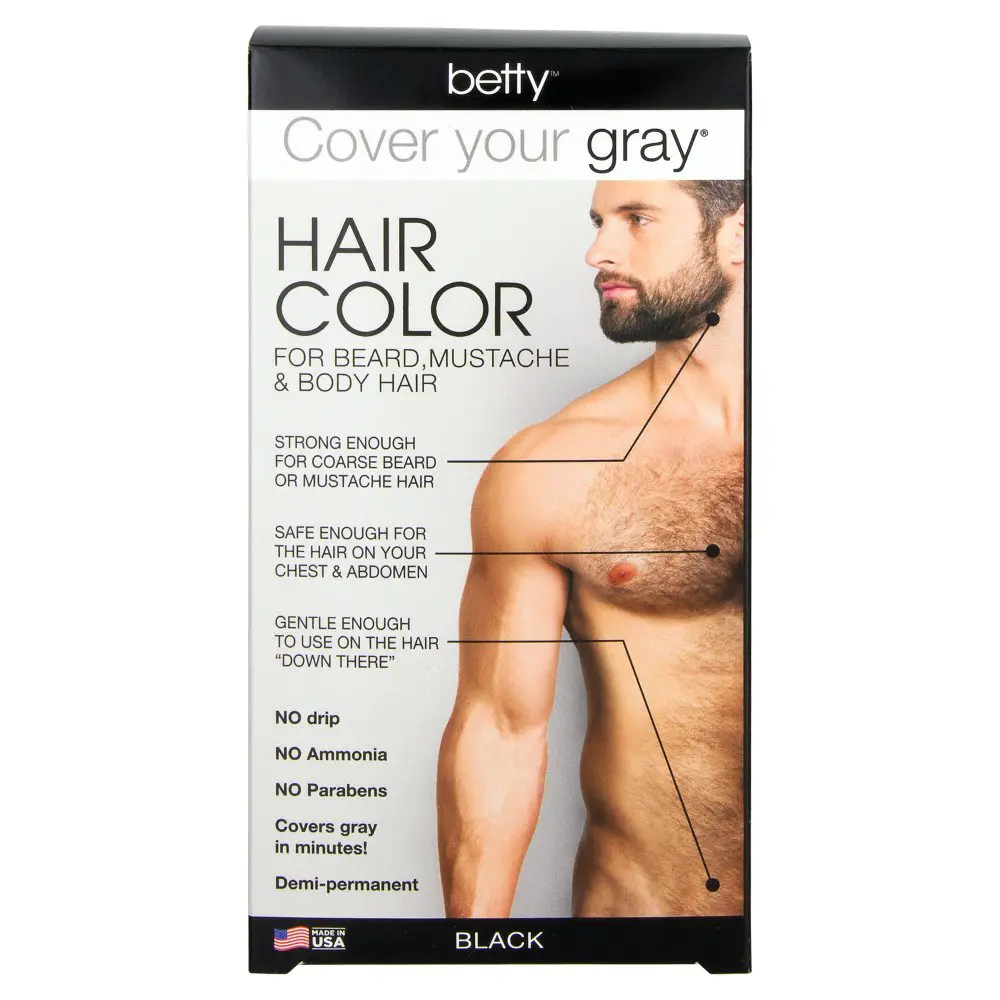Betty Beauty Cover Your Gray - Men's Hair Color For Beard, Mustache, & Body 1 Betty Beauty Cover Your Gray - Men's Hair Color For Beard, Mustache, & Body