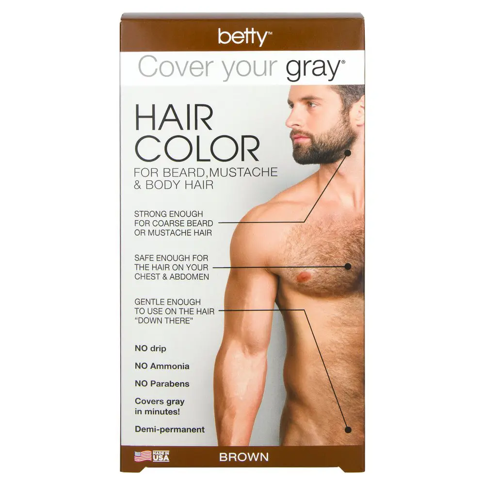 Betty Beauty Cover Your Gray - Men's Hair Color For Beard, Mustache, & Body 3 Betty Beauty Cover Your Gray - Men's Hair Color For Beard, Mustache, & Body - Image 3