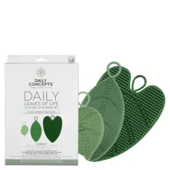 Daily Concepts Daily Leaves Of Life Silicone Scrubber Set Face - Body - Feet 4piece