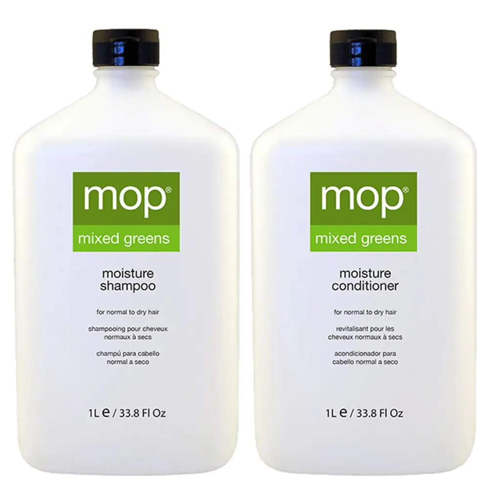 MOP Mixed Greens Moisture Shampoo & Conditioner Liter Duo 33.8 Oz 2piece 1 MOP Mixed Greens Moisture Shampoo & Conditioner Liter Duo 33.8 Oz 2piece