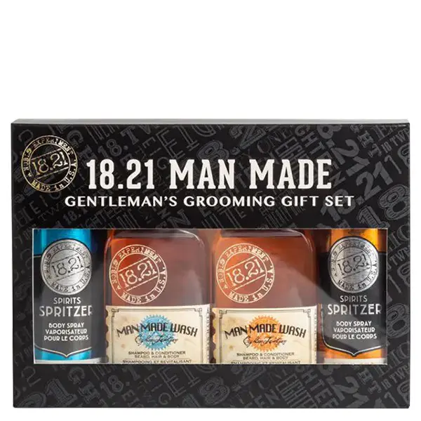 18.21 Man Made Absolute Mahogany & Noble Oud Wash & Spritzer Kit 4piece 1 18.21 Man Made Absolute Mahogany & Noble Oud Wash & Spritzer Kit 4piece